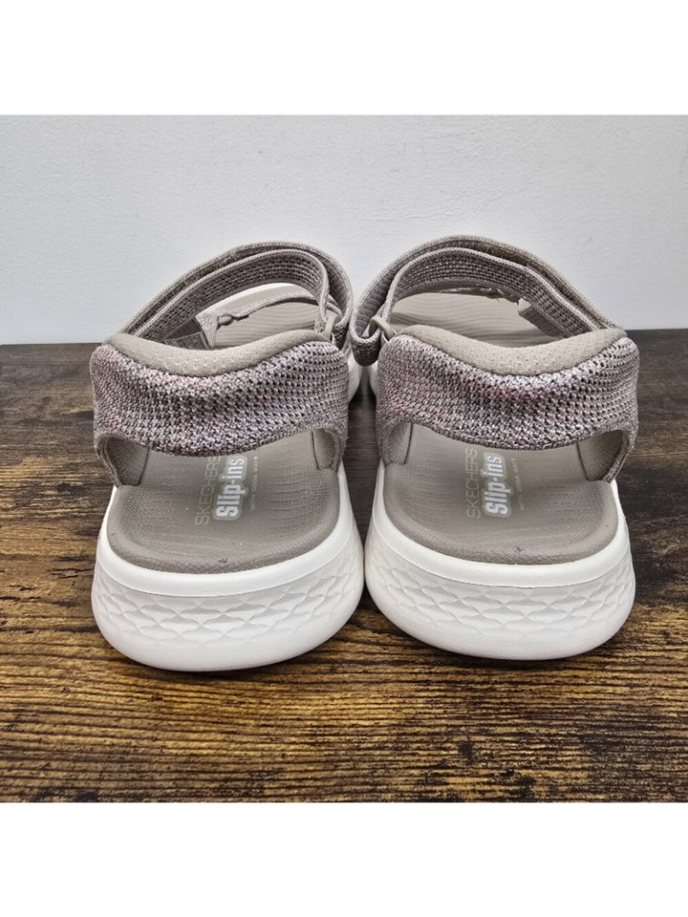 Skechers Hands Free Slip-ins GO WALK Flex Blake Sandals Sz 10 Taupe Multi EUC - Picture 5 of 8